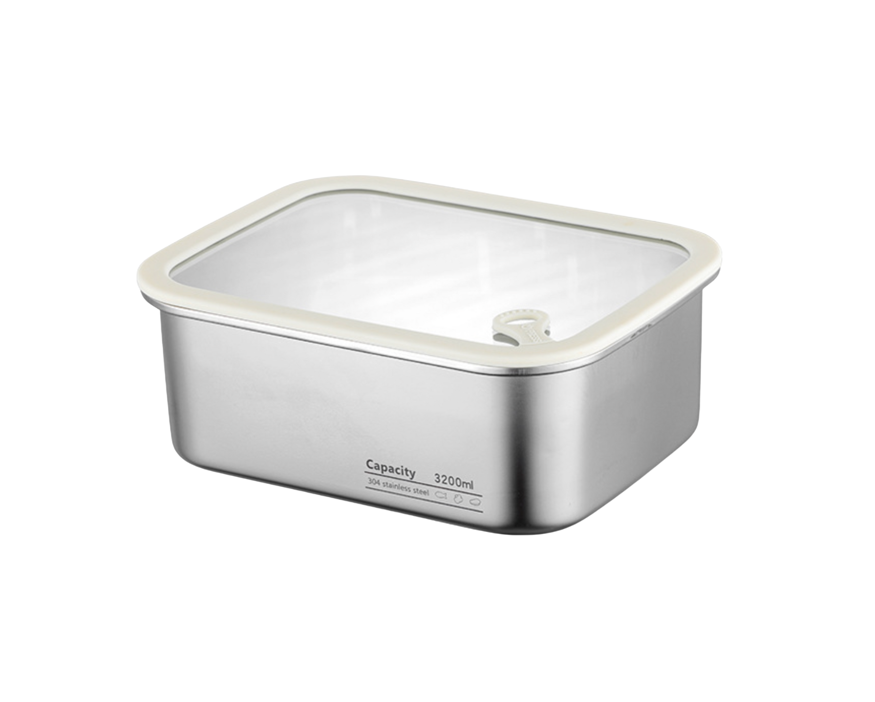 Hayvenware Stainless Steel + Glass Container 3200ml