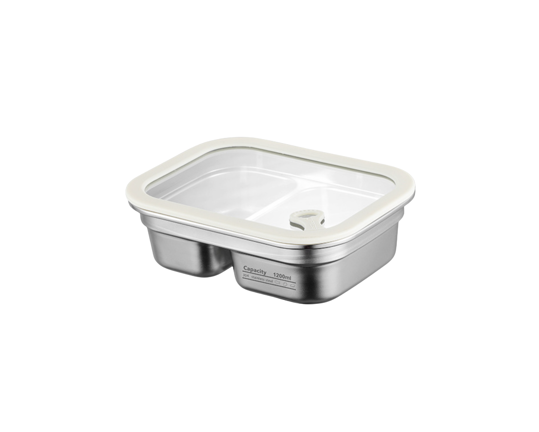 Hayvenware Duo Stainless Steel + Glass Food Container 1200 ml
