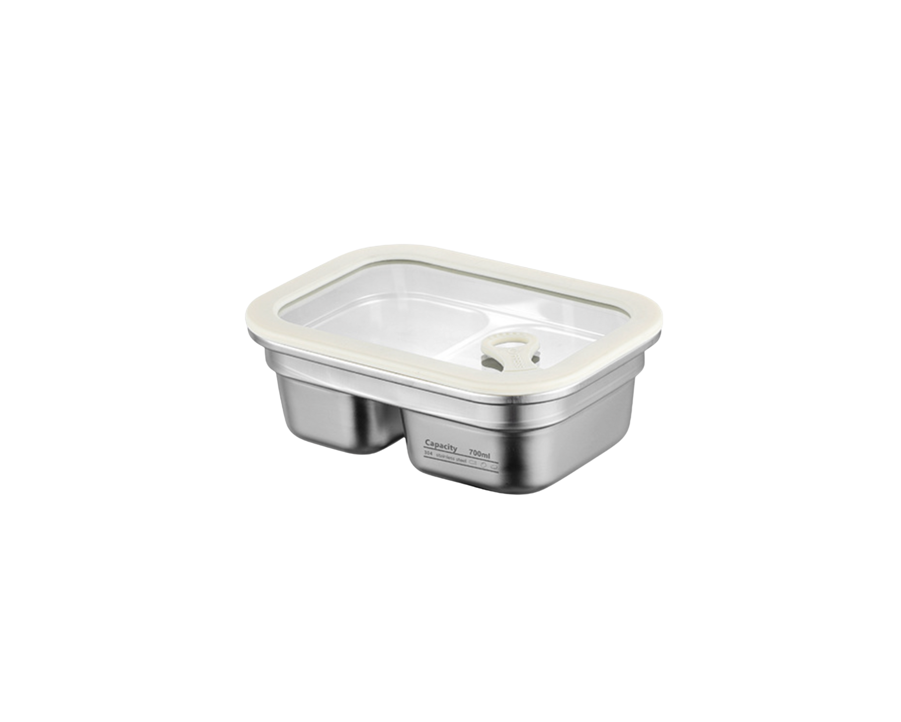 Hayvenware Duo Stainless Steel + Glass Food Container 700 ml
