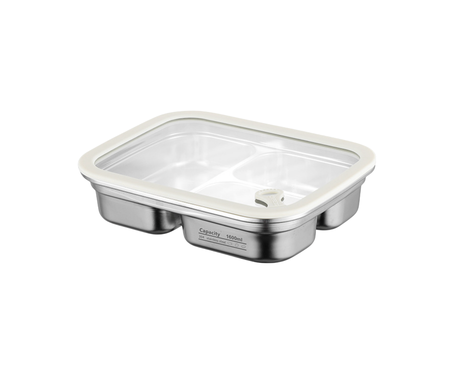 Hayvenware Trio Stainless Steel + Glass Food Container 1600 ml